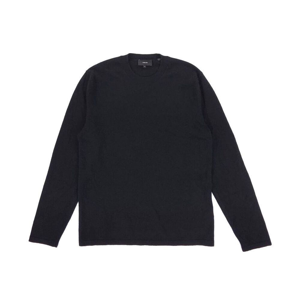 VINCE 100% Cashmere Crew Neck Sweater Black Minimal Old Money Quiet Luxury